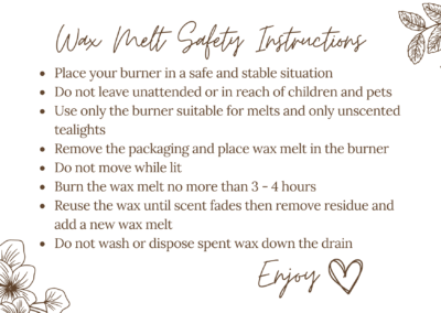 wax melt safety instructions